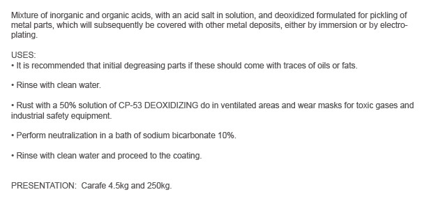 deoxidizing